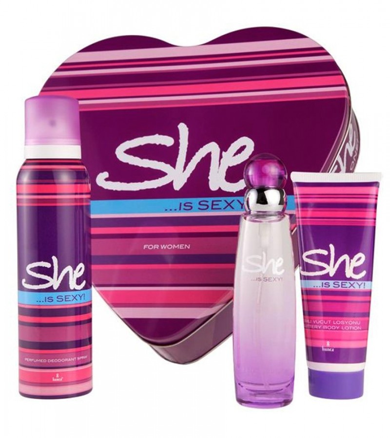 She is Sexy Perfume Gift Set For Women - 3 in 1